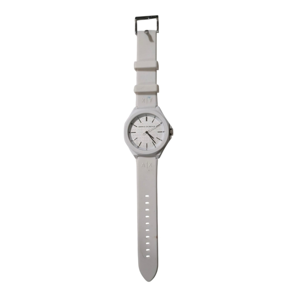 Armani Exchange White Smartwatch with Sleek Design